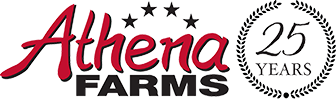 Athena Farms 25 Years Logo